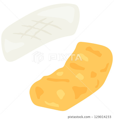 Squid tempura, squid tempura, Japanese food, tempura, vector illustration 129014233