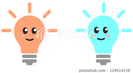 A character that recommends renovating your home by replacing it with an energy-saving and environmentally friendly LED light bulb. 129014239