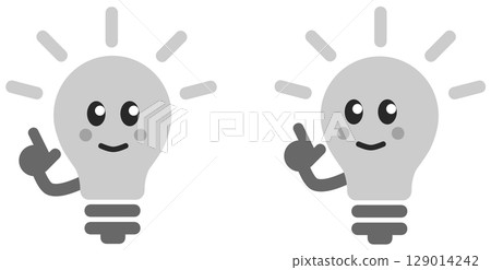 A character that recommends renovating your home by replacing it with an energy-saving and environmentally friendly LED light bulb. 129014242