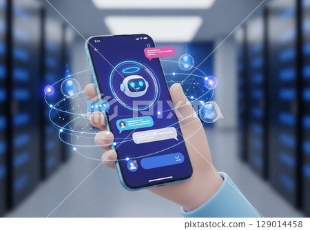 composite image of hand holding smartphone 129014458