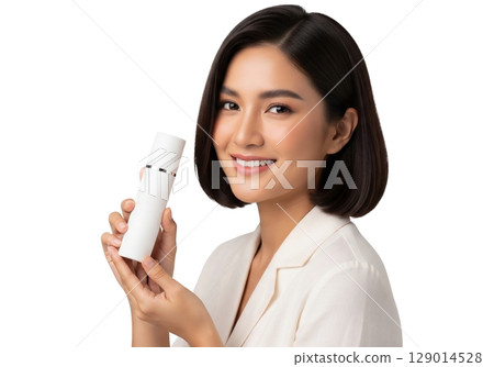 young asian woman with clean face 129014528