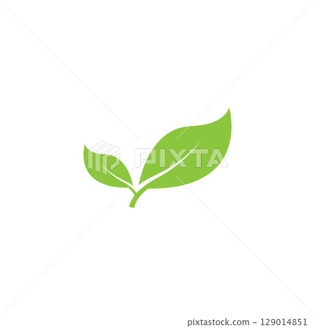 Natural leaf logo, icon illustration 129014851
