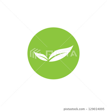 Natural leaf logo, icon illustration Natural leaf logo, icon illustration 129014895