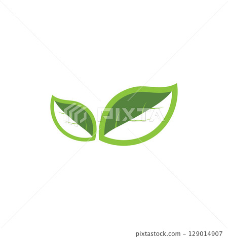 Natural leaf logo, icon illustration Natural leaf logo, icon illustration 129014907