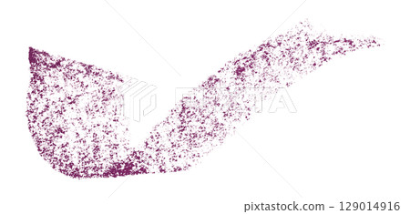 Purple crayon brush stroke isolated on transparent background 129014916