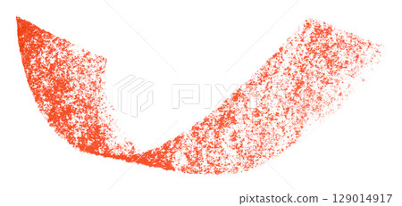 Red crayon brush stroke isolated on transparent background 129014917