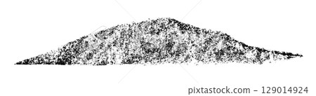 Black crayon brush stroke isolated on transparent background Black crayon brush stroke isolated on transparent background 129014924