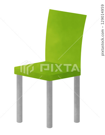 Simple green cafe chair illustration 129014959