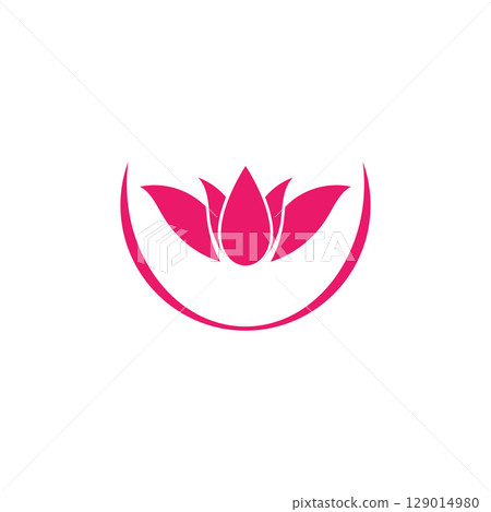 Lotus Logo design icon illustration 129014980