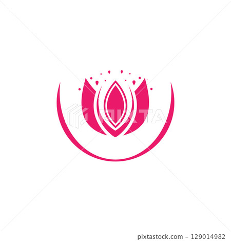 Lotus Logo design icon illustration 129014982