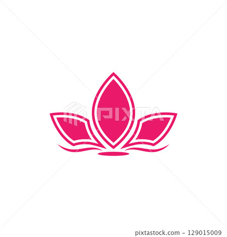 Lotus Logo design icon illustration Lotus Logo design icon illustration 129015009