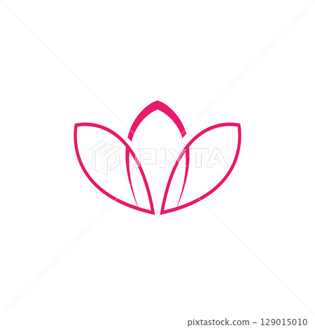 Lotus Logo design icon illustration Lotus Logo design icon illustration 129015010