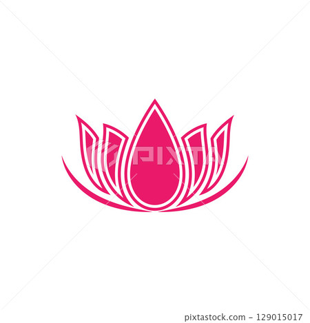 Lotus Logo design icon illustration 129015017