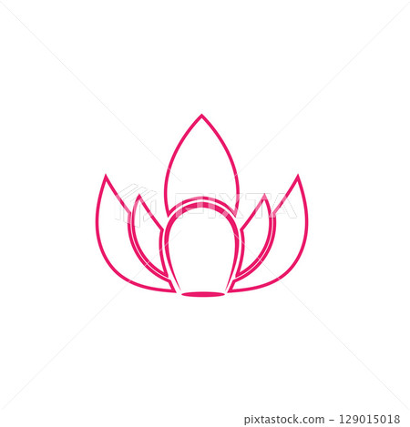 Lotus Logo design icon illustration Lotus Logo design icon illustration 129015018