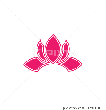 Lotus Logo design icon illustration 129015019