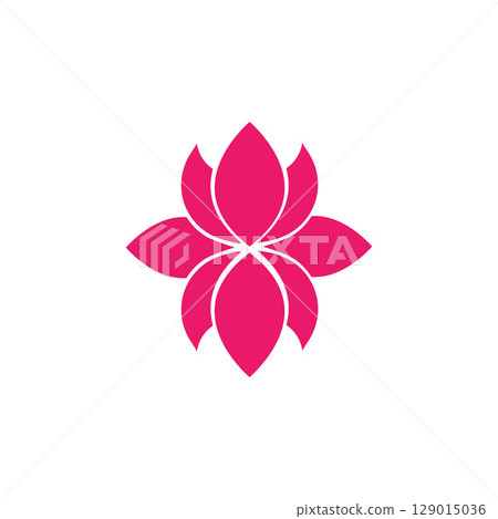 Lotus Logo design icon illustration 129015036