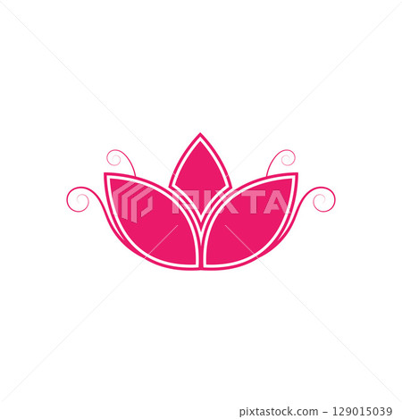 Lotus Logo design icon illustration Lotus Logo design icon illustration 129015039
