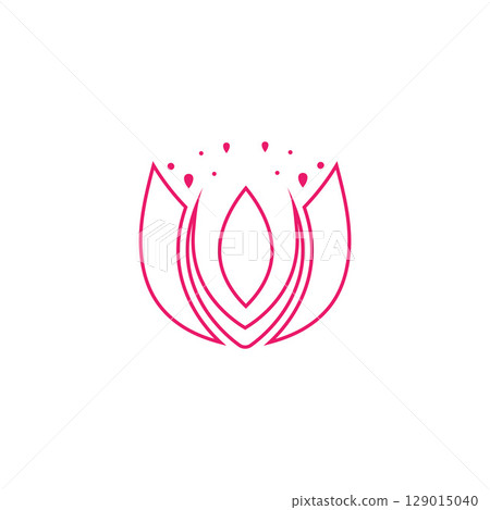Lotus Logo design icon illustration Lotus Logo design icon illustration 129015040