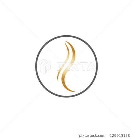 hair wave logo icon vector illustration hair wave logo icon vector illustration 129015158