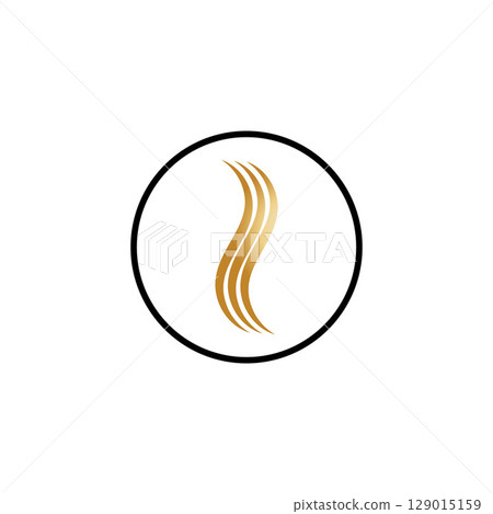 hair wave logo icon vector illustration hair wave logo icon vector illustration 129015159