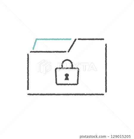 資料夾和鎖圖標 129015205