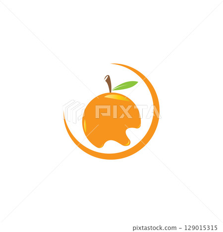 orange fruit logo  icon  vector  illustration 129015315
