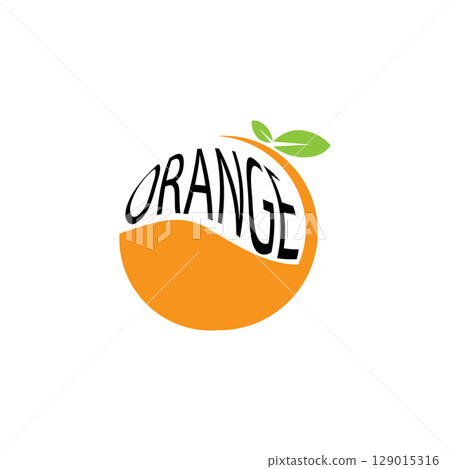 orange fruit logo  icon  vector  illustration 129015316