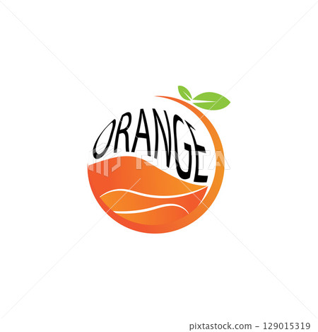 orange fruit logo  icon  vector  illustration 129015319
