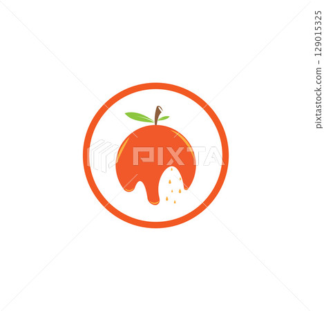 orange fruit logo  icon  vector  illustration 129015325