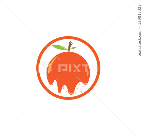 orange fruit logo  icon  vector  illustration 129015328