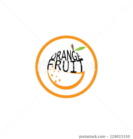 orange fruit logo  icon  vector  illustration 129015330