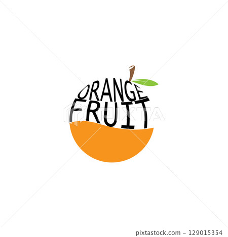 orange fruit logo  icon  vector  illustration 129015354