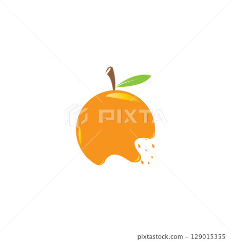 orange fruit logo  icon  vector  illustration 129015355