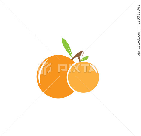 orange fruit logo  icon  vector  illustration 129015362