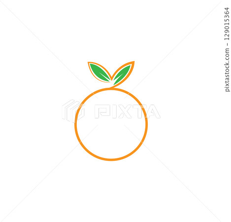 orange fruit logo icon vector illustration orange fruit logo icon vector illustration 129015364