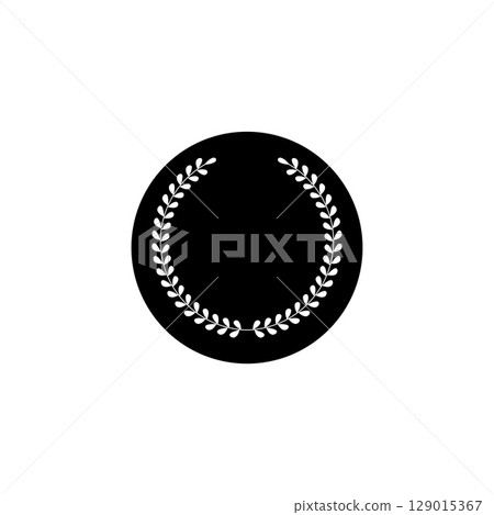 Laurel wreath silhouette vector Laurel wreath silhouette vector 129015367