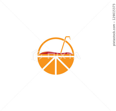 orange fruit logo icon vector illustration orange fruit logo icon vector illustration 129015373