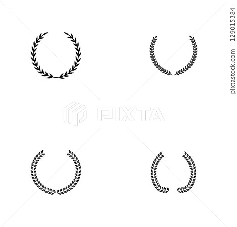 Laurel wreath silhouette vector 129015384