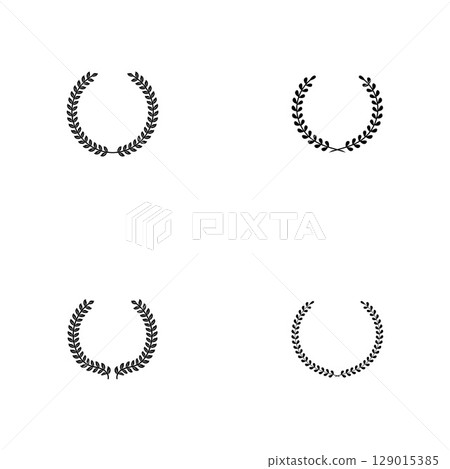 Laurel wreath silhouette vector 129015385