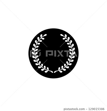 Laurel wreath silhouette vector 129015386