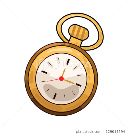 illustration of pocket watch 129015394
