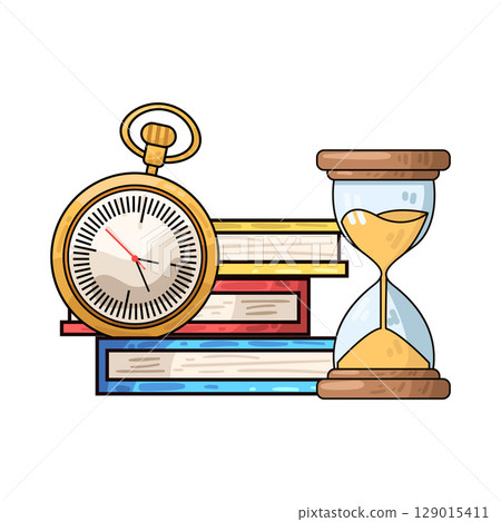 illustration of study time 129015411