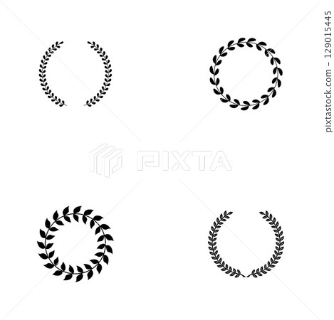 Laurel wreath silhouette vector 129015445