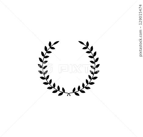 Laurel wreath silhouette vector 129015474