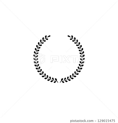 Laurel wreath silhouette vector 129015475