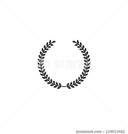 Laurel wreath silhouette vector 129015482
