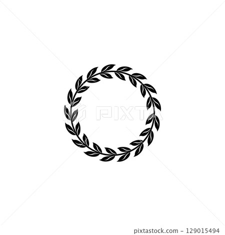 Laurel wreath silhouette vector 129015494