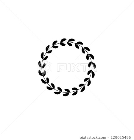 Laurel wreath silhouette vector 129015496