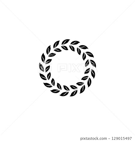 Laurel wreath silhouette vector Laurel wreath silhouette vector 129015497