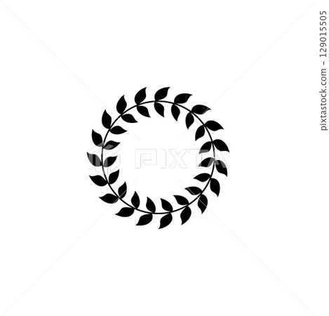 Laurel wreath silhouette vector 129015505
